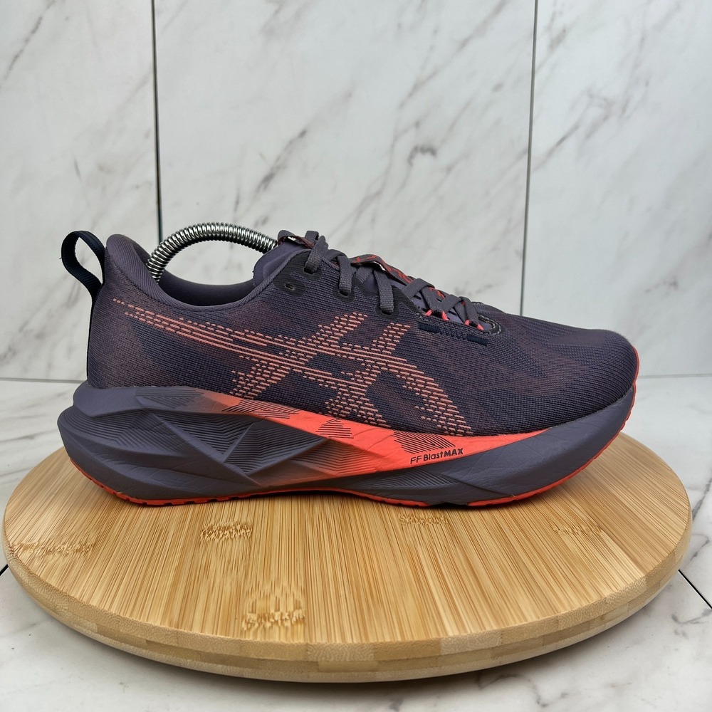 Asics Novablast 5 Womens Size 10 Purple Coral Reef Running Gym Shoes 1012B765